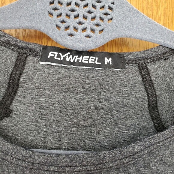 Flywheel Long Sleeves Shirt Gray FLY print on the back Men's Size M Medium - Picture 3 of 16